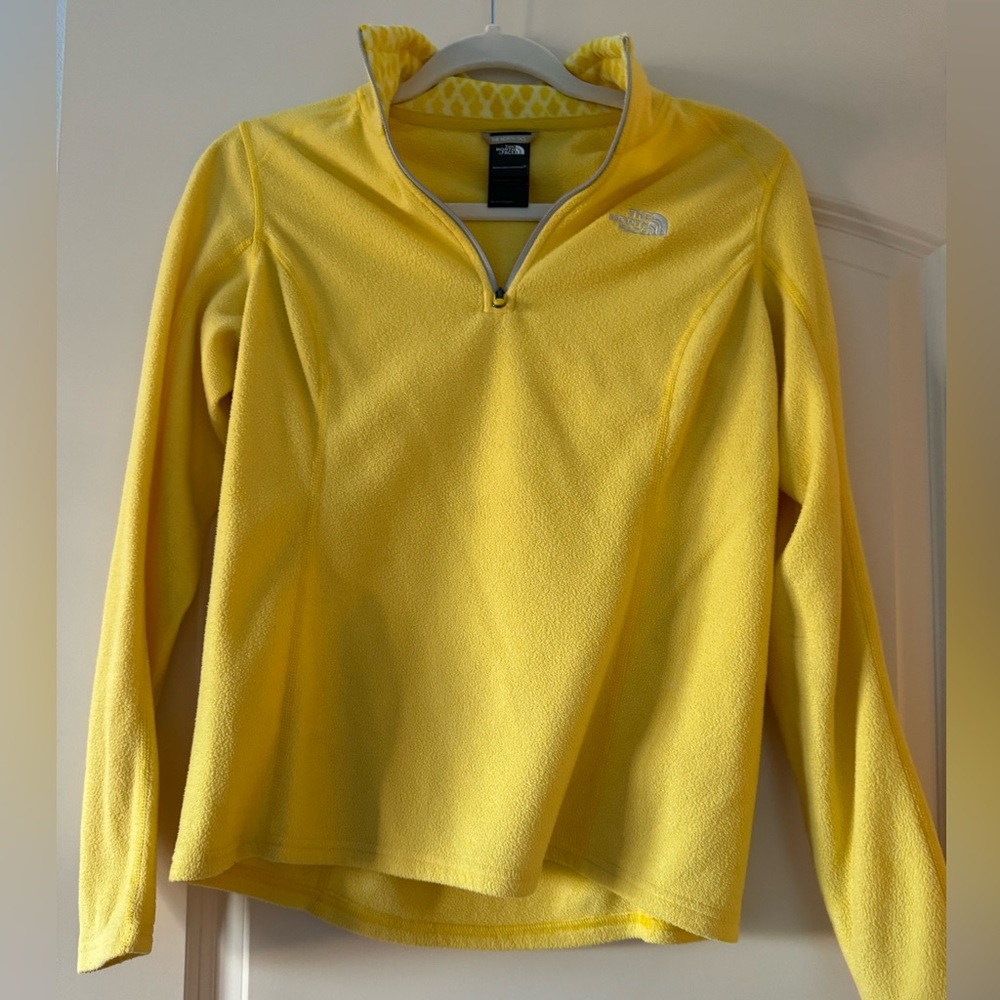 North face yellow pullover